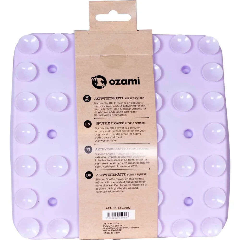 Silicone Snuffle Flower Purple Square 20x20cm