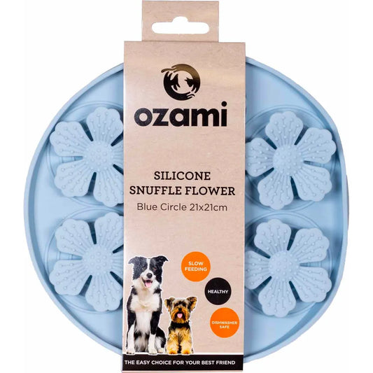 Silicone Snuffle Flower Blue Circle 21x21cm