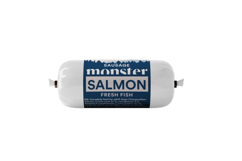 Monster Dog Sausage Salmon 80g