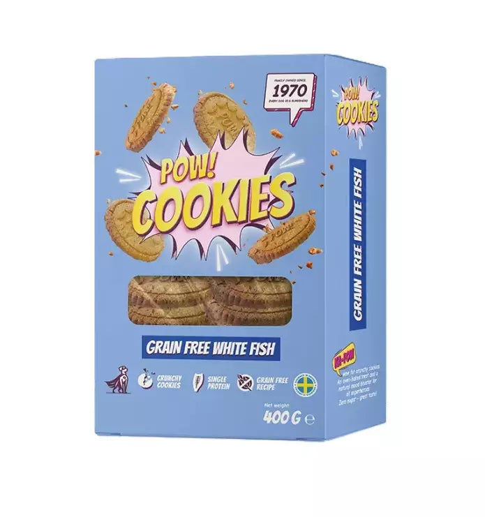 POW! Grain free Cookie White Fish 400g
